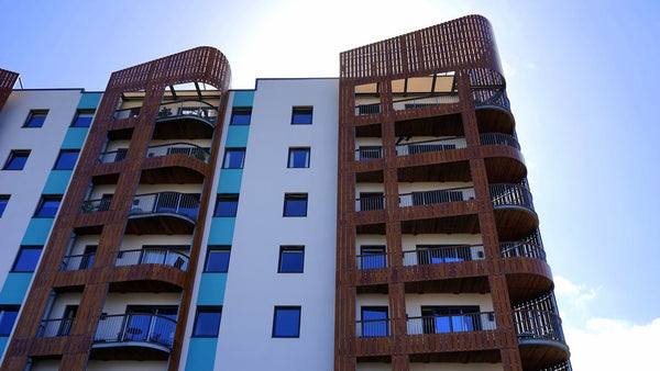 White and brown concrete building