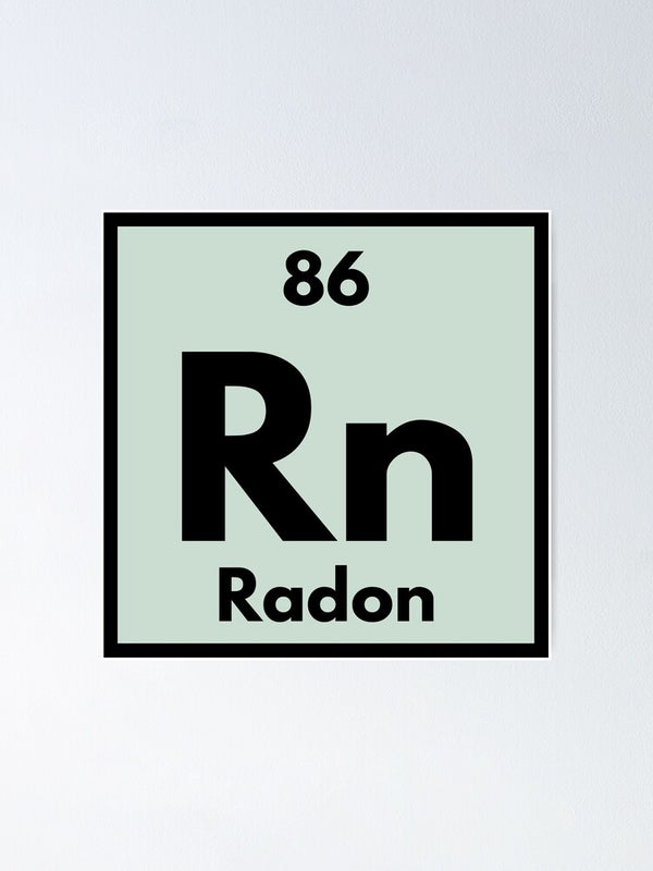 Radon lung cancer Rn 86 periodic table element